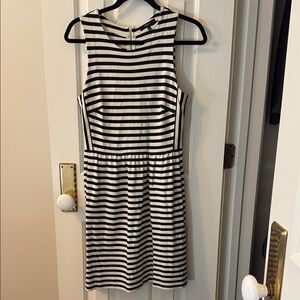Madewell Black and White Striped Dress
